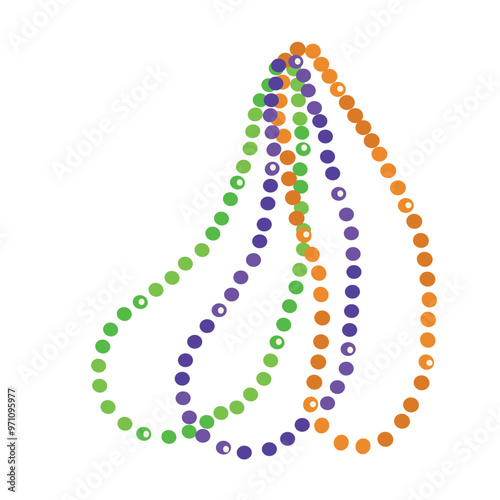 Mardigras beads icon clipart avatar logtotype isolated illustration