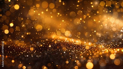 Luxury abstract gold background with glitter light effect decoration.