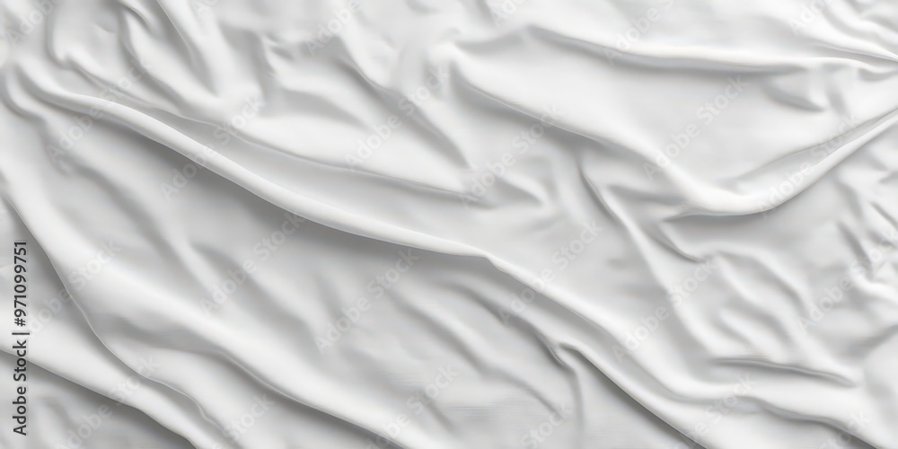 Abstract white crumpled fabric texture background with soft folds, perfect for product mockups, textile designs, or minimalist visual projects that require a clean and elegant fabric texture.
Abstract white crumpled fabric texture background with soft folds, perfect for product mockups, textile designs, or minimalist visual projects that require a clean and elegant fabric texture.