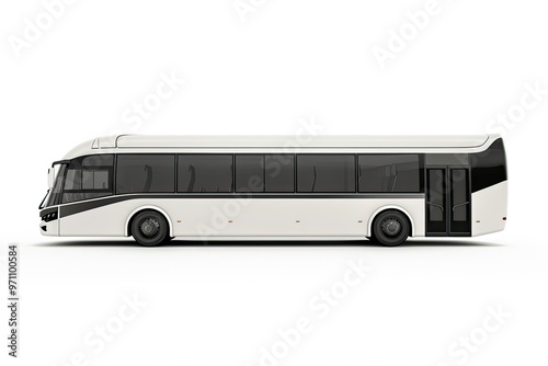 Shuttle bus isolated on white background