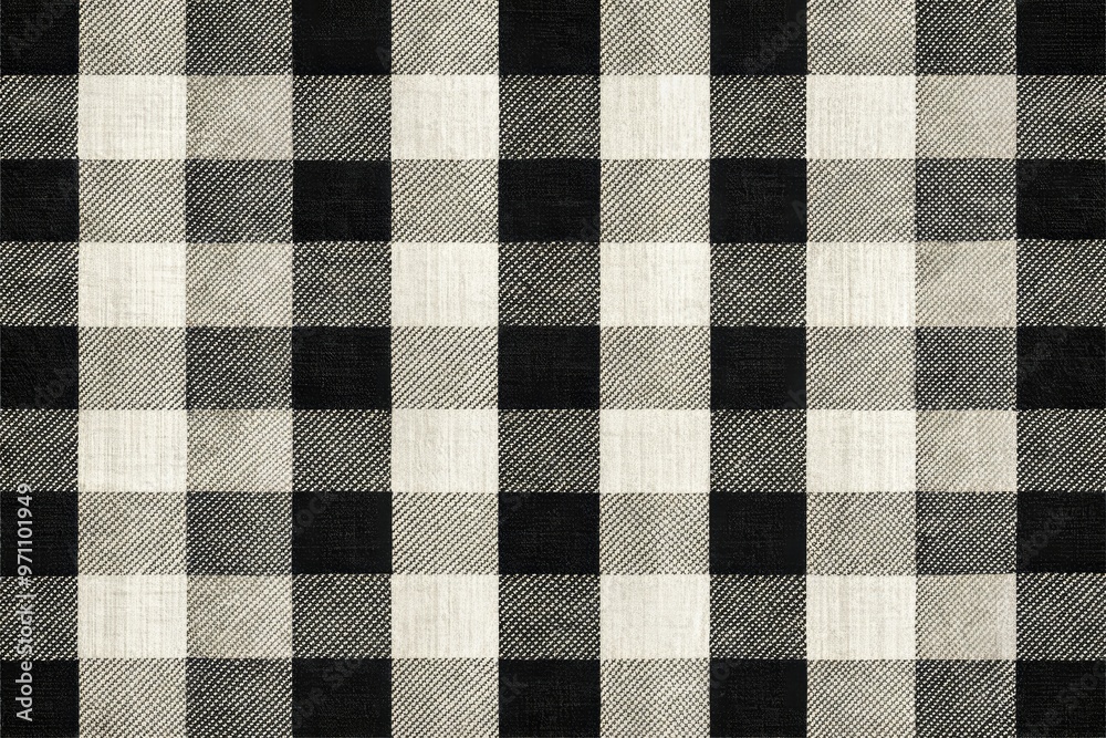 Rustic, high-contrast buffalo plaid pattern in black and white, featuring bold, graphic checks, perfect for winter, outdoors, or country-inspired designs and backgrounds. Rustic, high-contrast buffalo plaid pattern in black and white, featuring bold, graphic checks, perfect for winter, outdoors, or country-inspired designs and backgrounds.