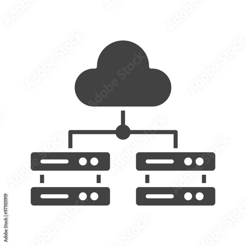 Network and Data Sharing Glyph Icon