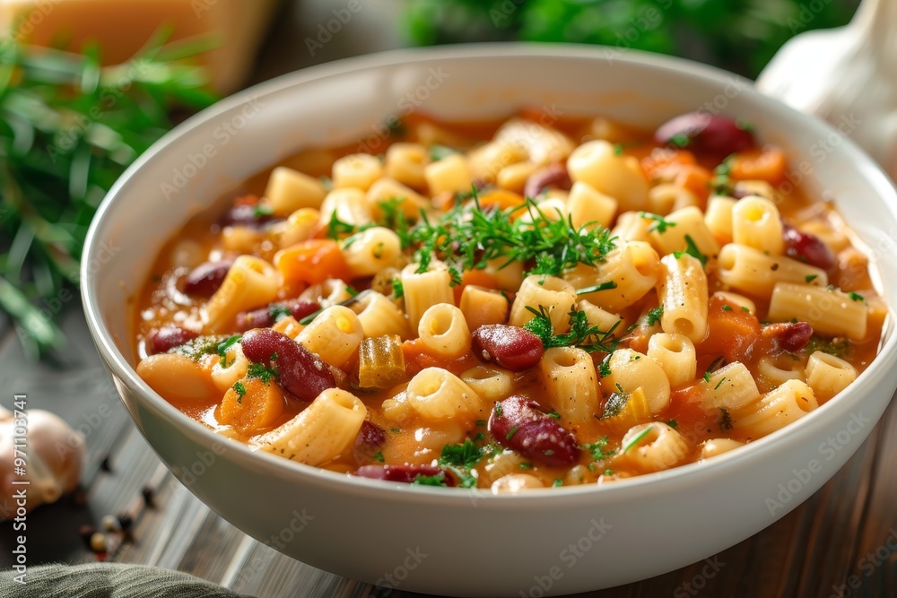 Italian pasta e fagioli with beans and pasta Italian pasta e fagioli with beans and pasta