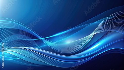 Abstract blue digital design with a gradient effect and flowing lines, abstract, blue, background, digital, design, gradient