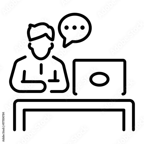 A line icon of consulting 