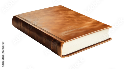 Ultra realistic uhd photo of book on white background – isolated and uncluttered image