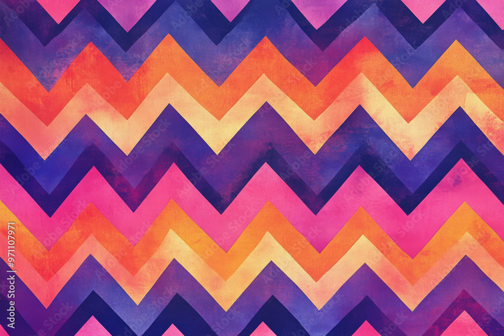 A playful background featuring zigzag stripes in bright, bold colors: pink, purple, and orange. The dynamic pattern and vibrant colors create a fun, energetic design, perfect for a modern, youthful A playful background featuring zigzag stripes in bright, bold colors: pink, purple, and orange. The dynamic pattern and vibrant colors create a fun, energetic design, perfect for a modern, youthful