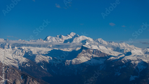 Photo du Mont Blanc en drone