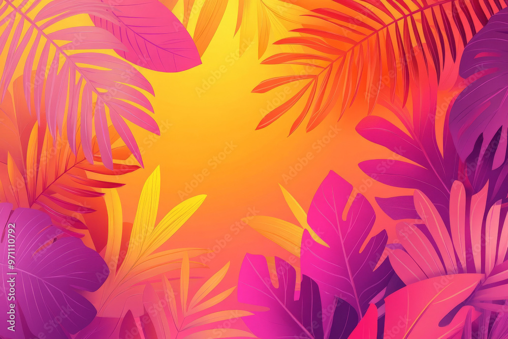 A vibrant, tropical background in bright shades of pink, orange, and yellow, with dynamic curved shadows that evoke a sense of energy and warmth. A vibrant, tropical background in bright shades of pink, orange, and yellow, with dynamic curved shadows that evoke a sense of energy and warmth.