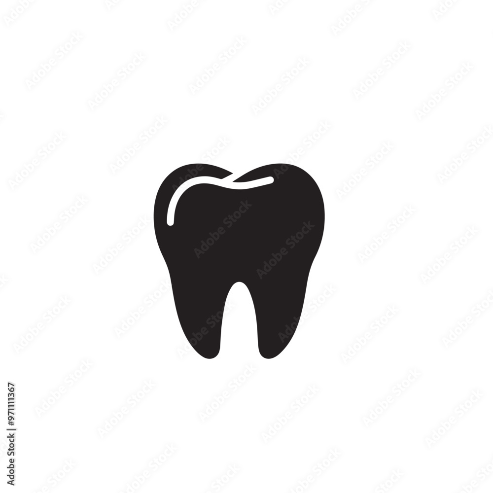 Tooth vector design. Tooth silhouette. Tooth illustration black and white. Tooth vector design. Tooth silhouette. Tooth illustration black and white.