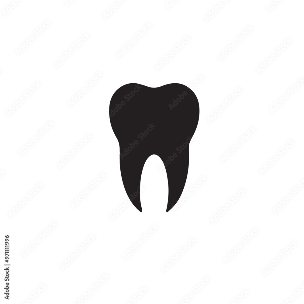 Tooth vector design. Tooth silhouette. Tooth illustration black and white. Tooth vector design. Tooth silhouette. Tooth illustration black and white.