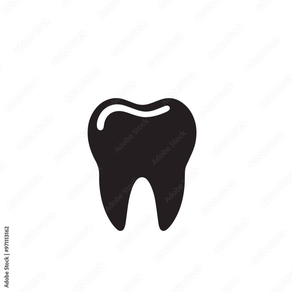 Tooth vector design. Tooth silhouette. Tooth illustration black and white. Tooth vector design. Tooth silhouette. Tooth illustration black and white.