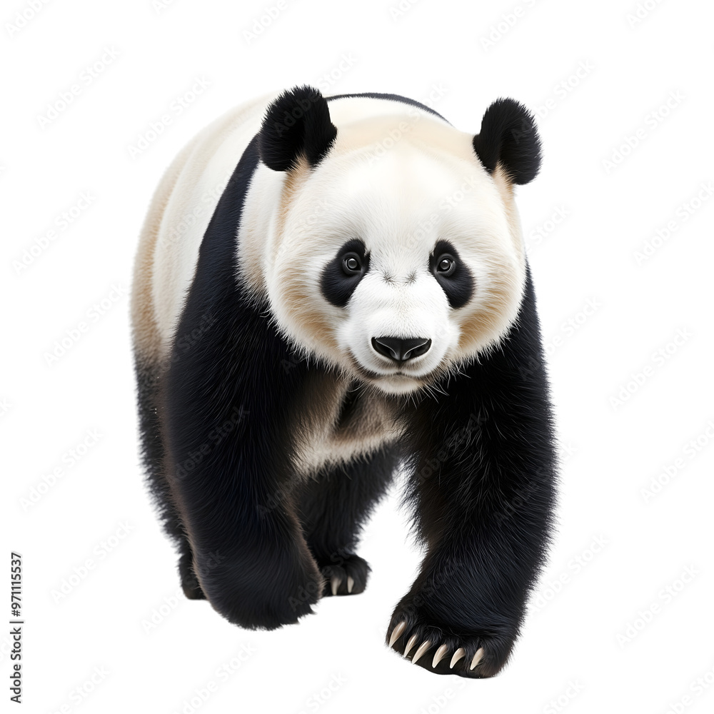 panda isolated on transparent background Generative Ai. panda isolated on transparent background Generative Ai.