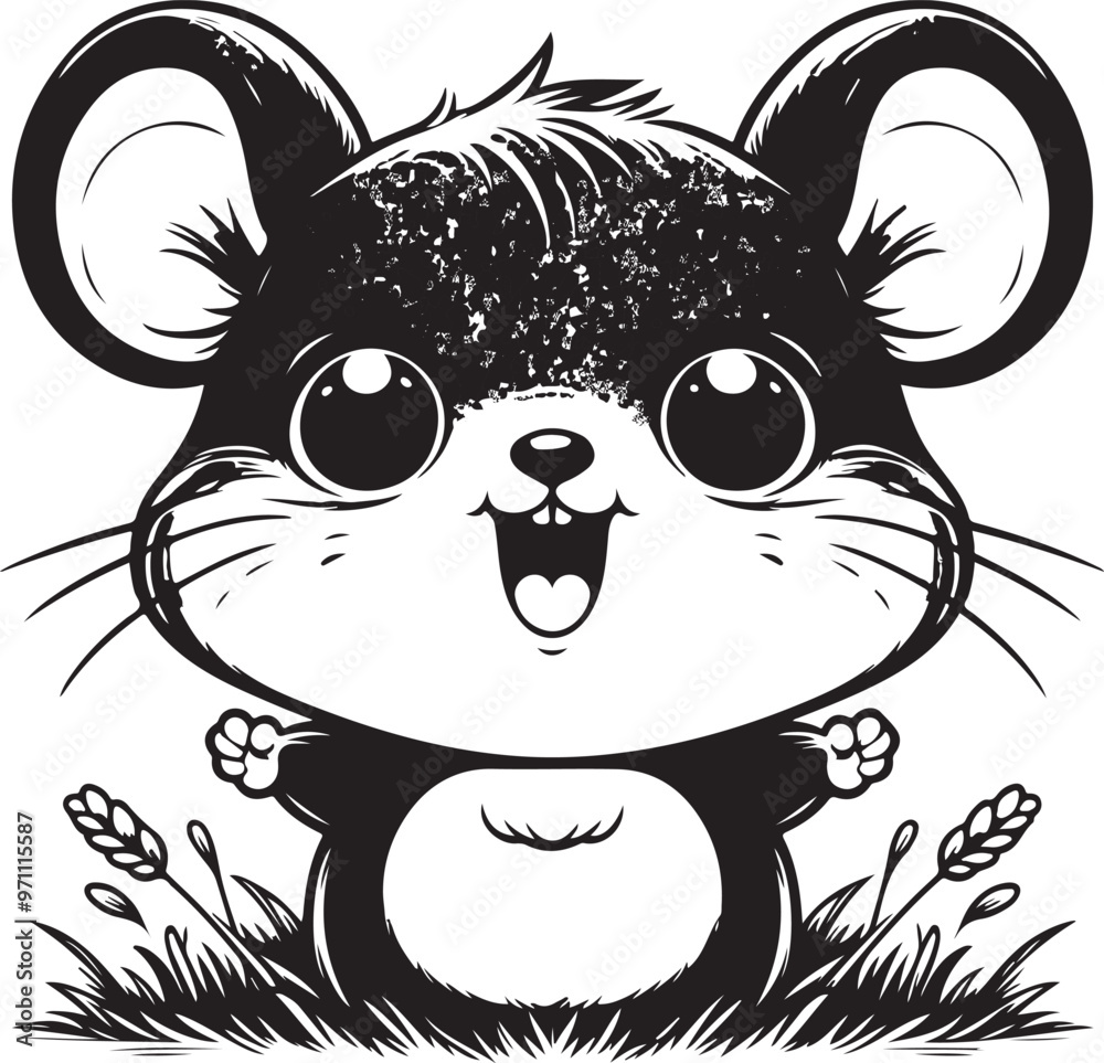 Obraz premium cute rat clipart vector design,awesome cute rat svg,high resolution printable cute rat artwork