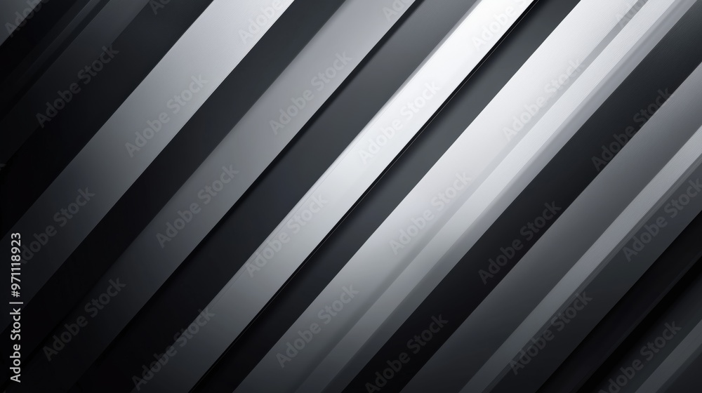 Obraz premium A black and white image of a series of lines. The image is abstract and has a modern, minimalist feel to it. The lines are thin and evenly spaced, creating a sense of order and balance