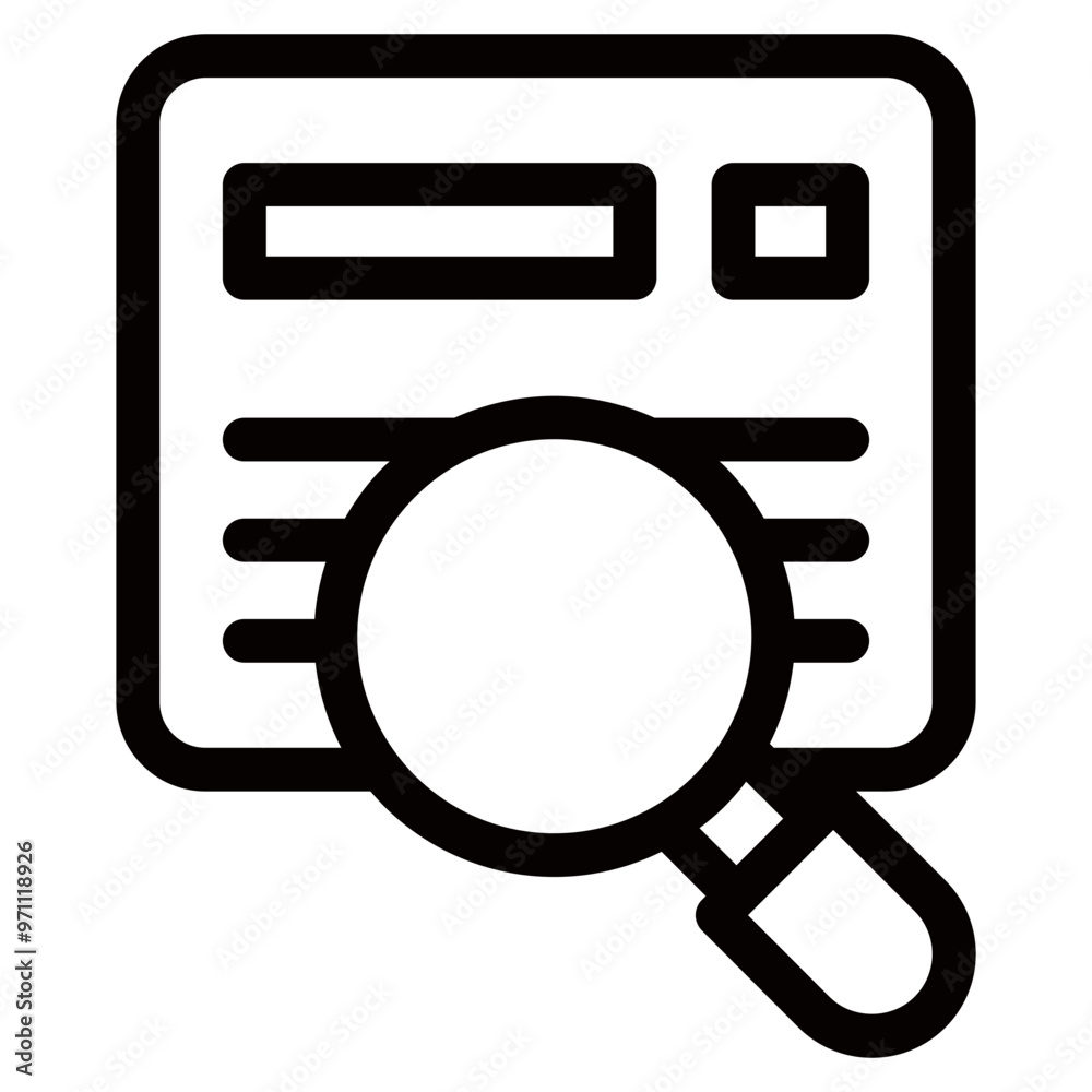 Search results icon vector symbol illustration Search results icon vector symbol illustration