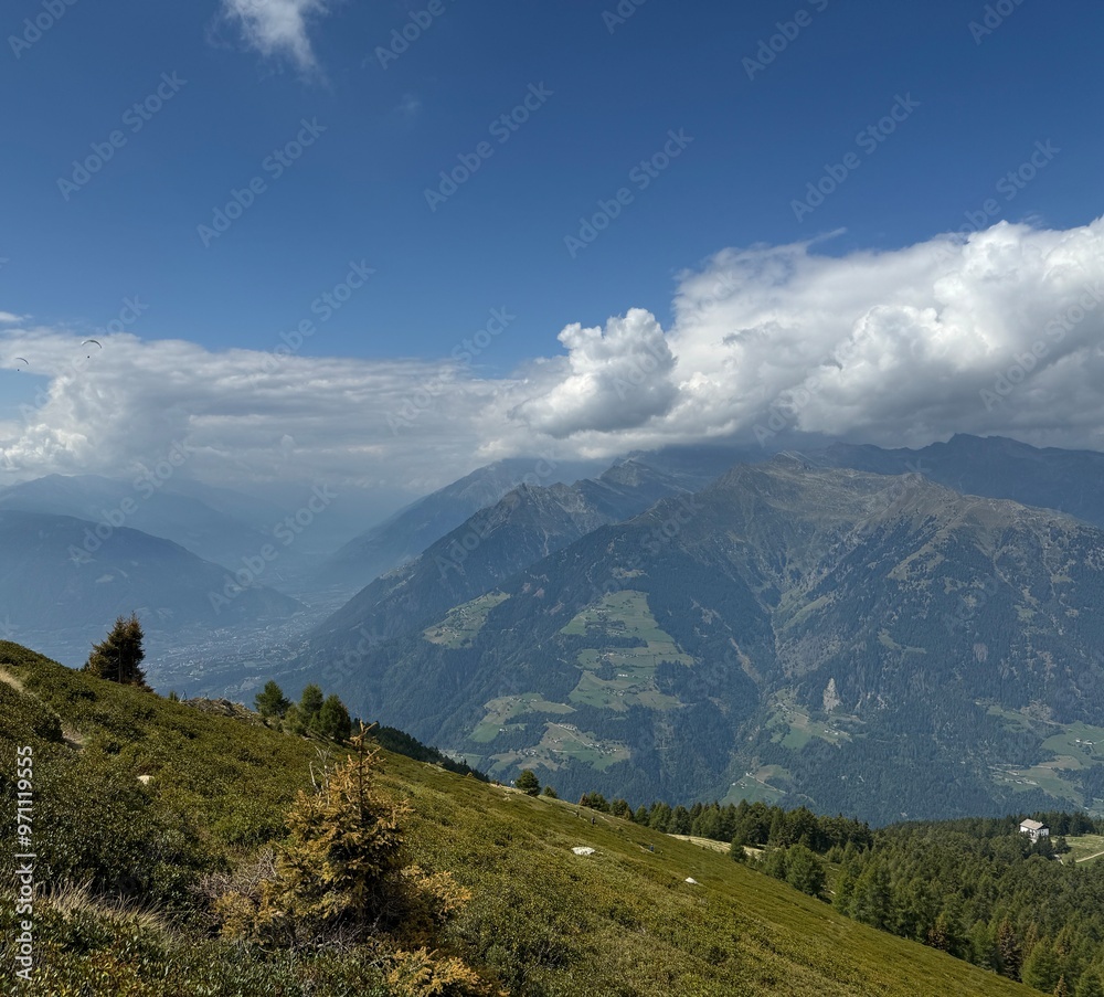 Schöne Landschaft an Hirzer in Südtirol