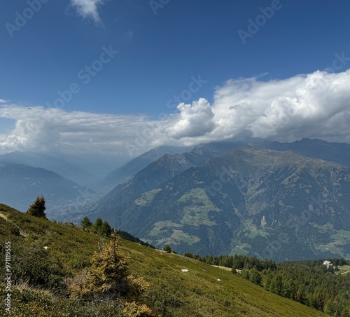 Obraz na płótnie Schöne Landschaft an Hirzer in Südtirol w salonie