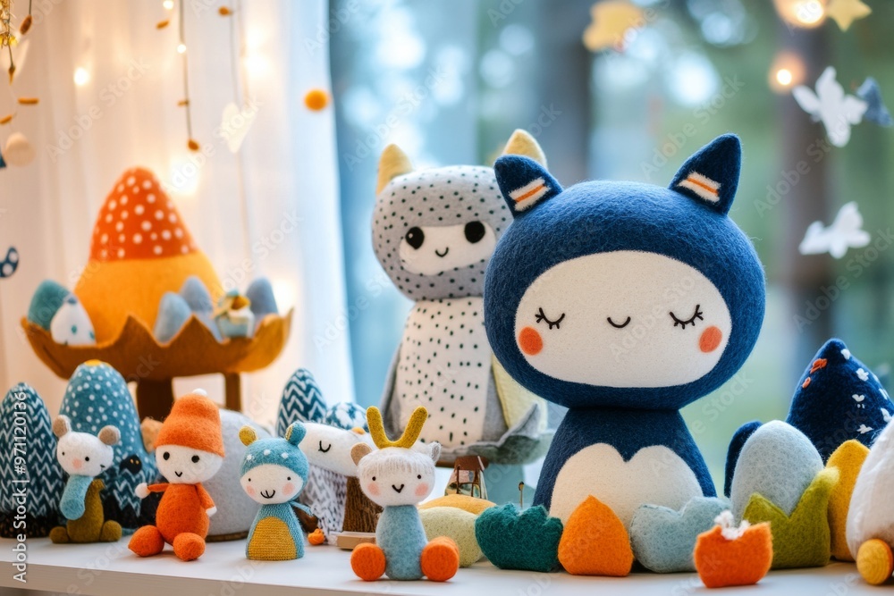 Halloween is a non-scary decor for children with soft felt and smiling characters, funny and cute, not creepy.