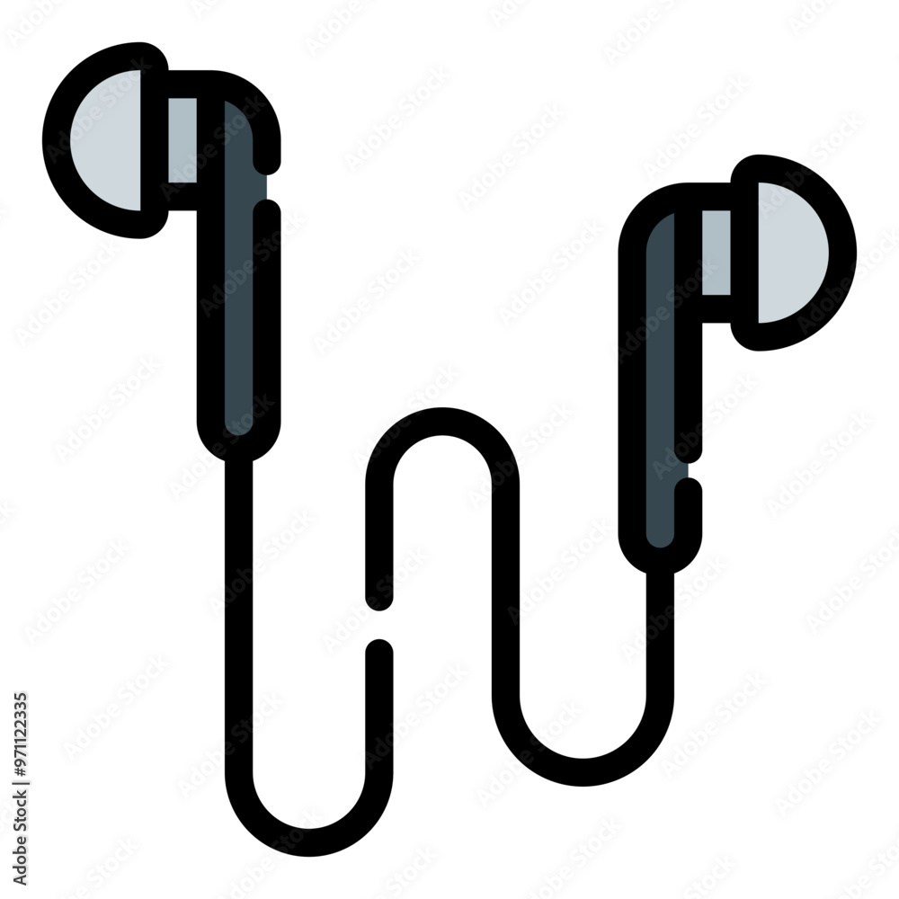 Handsfree Icon in Filled Line Style Handsfree Icon in Filled Line Style
