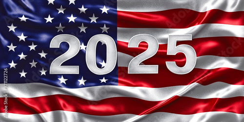 A close-up of the American flag with 