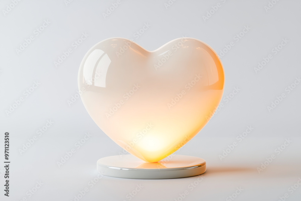 A stylish heart-shaped lamp that emits a warm glow, perfect for creating a cozy and romantic atmosphere in any space. A stylish heart-shaped lamp that emits a warm glow, perfect for creating a cozy and romantic atmosphere in any space.