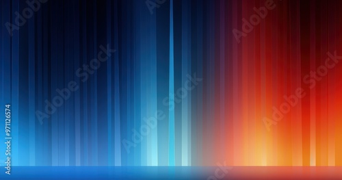A vibrant abstract gradient design featuring vertical stripes in blue, cyan, and orange hues, evoking a modern aesthetic.