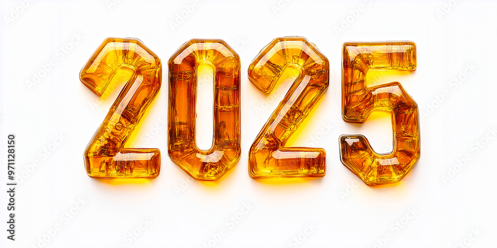 3d text 2025 made of honey 3d text 2025 made of honey