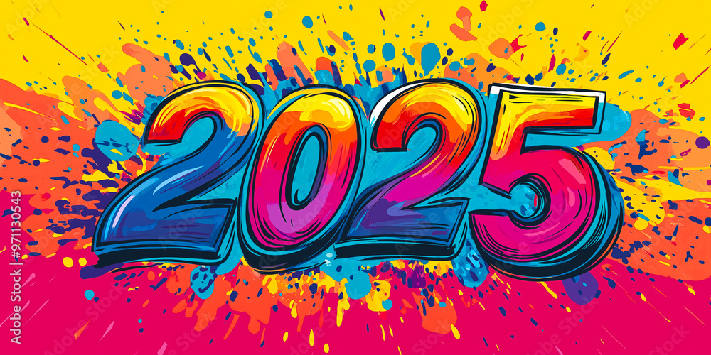 illustration of colorful text illustration of colorful text