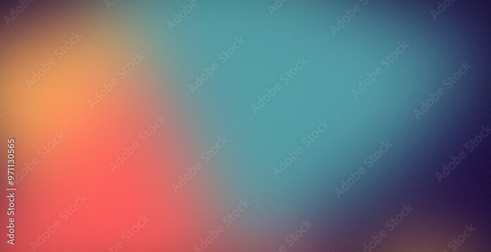 Obraz premium Dynamic Mesh Gradient Red, Blue, and Yellow Noise.