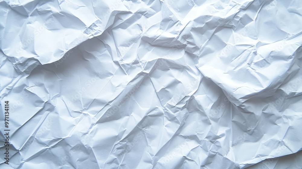 Fototapeta premium White crumpled paper background. Perfect for adding a textured look to your designs.