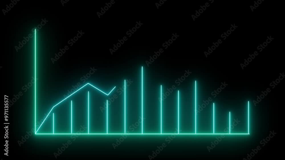 Business graph icon animation on background. Business graph icon animation on background.
