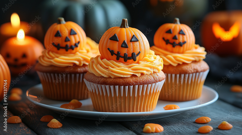 ハロウィンのカップケーキ ハロウィンのカップケーキ
