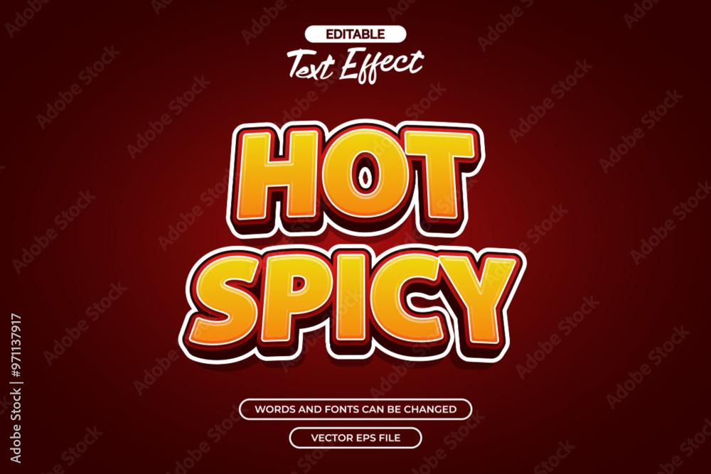 Hot spicy editable text effect with red background Hot spicy editable text effect with red background