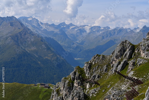 Obraz na płótnie Gletscherblick im Stubaital in Tirol w salonie