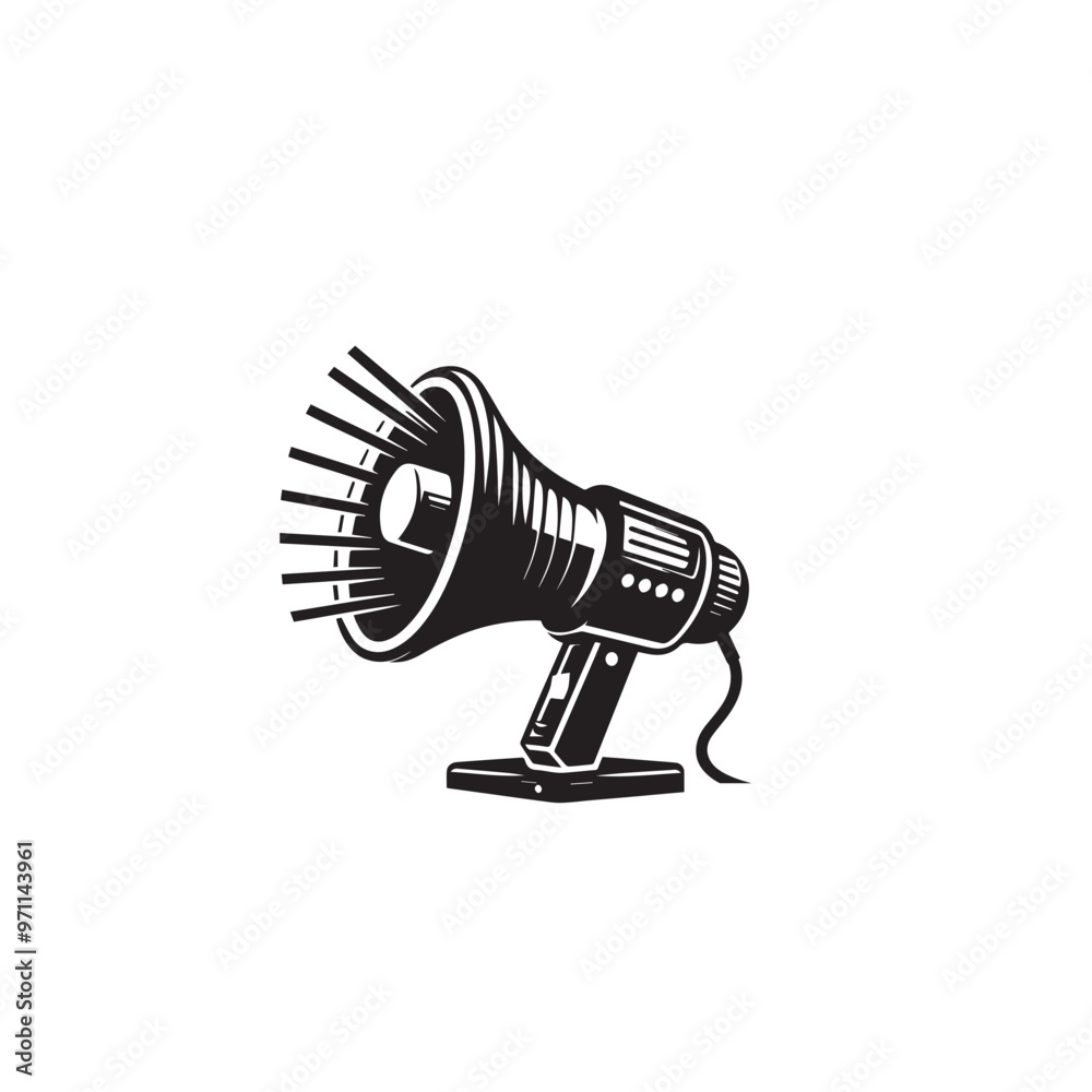 Megaphone vector logo, icon. Megaphone vector silhouette. Megaphone illustration isolated on white background. Megaphone vector logo, icon. Megaphone vector silhouette. Megaphone illustration isolated on white background.