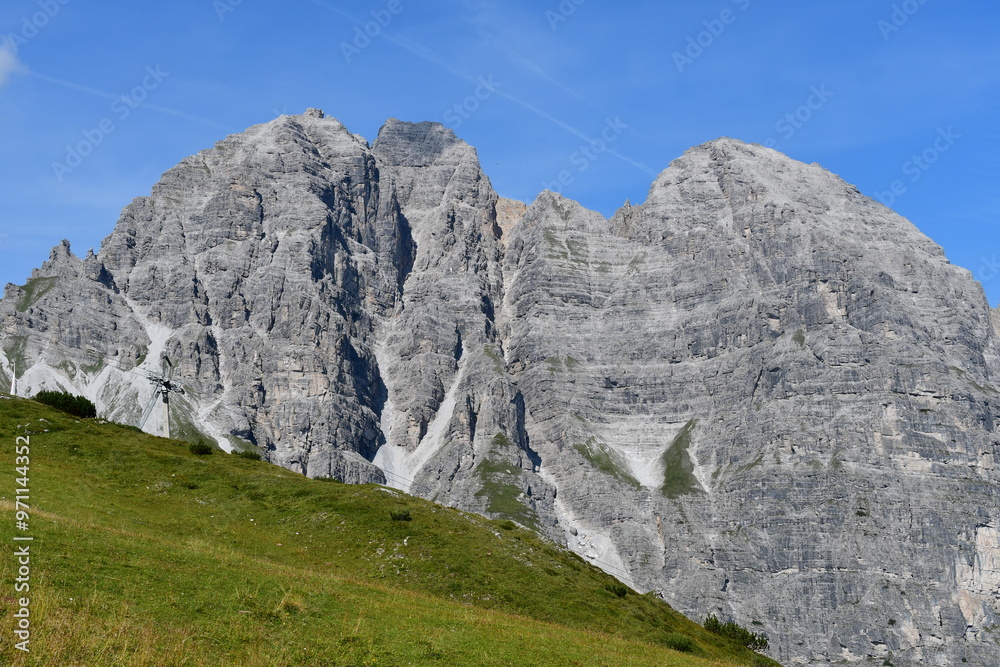 Felswand auf Schlick 2000 im Stubaital