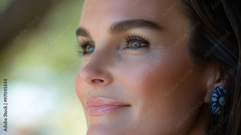 Close-up portrait of a woman with intense look Close-up portrait of a woman with intense look