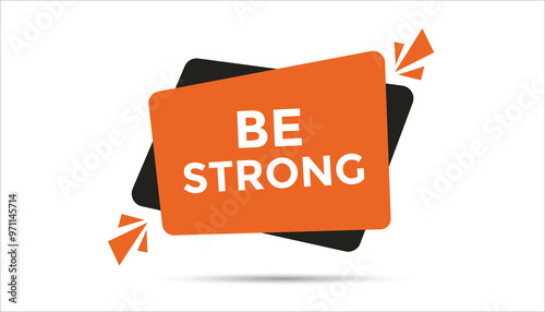 Be strong open button web banner templates. Vector Illustration 
