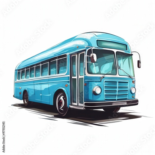 the AI Image Generator, Retro style bus.