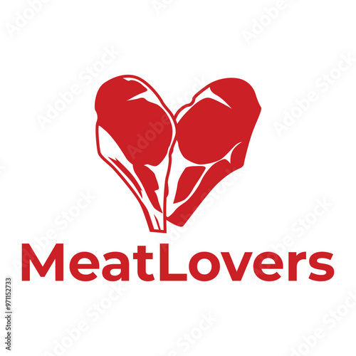 meat lovers minimalist logo design
