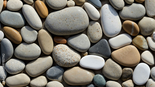 Smooth beach stone with plain white background