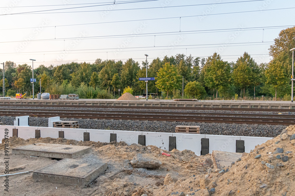 Fototapeta premium Sanierung eines Bahnhofes