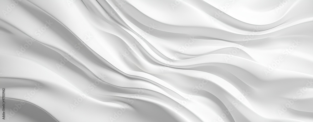 Elegant White Background with Wavy Lines and Smooth Curves for Packaging Decoration. AI generated illustration. Elegant White Background with Wavy Lines and Smooth Curves for Packaging Decoration. AI generated illustration.