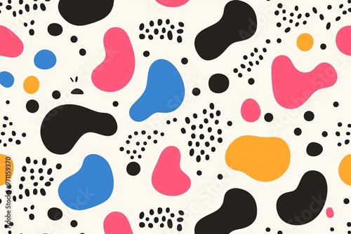 Wallpaper Mural Abstract Colorful Pattern with Irregular Shapes Torontodigital.ca