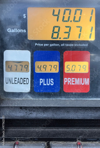 Gas fuel pump price display panel
