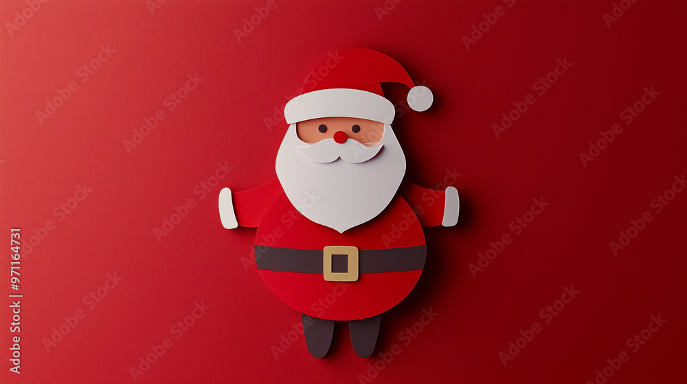 Santa Claus Christmas conceptual paper background. Santa Claus Christmas conceptual paper background.