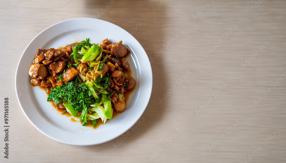 Generated Image of a  plate of delicious health meal