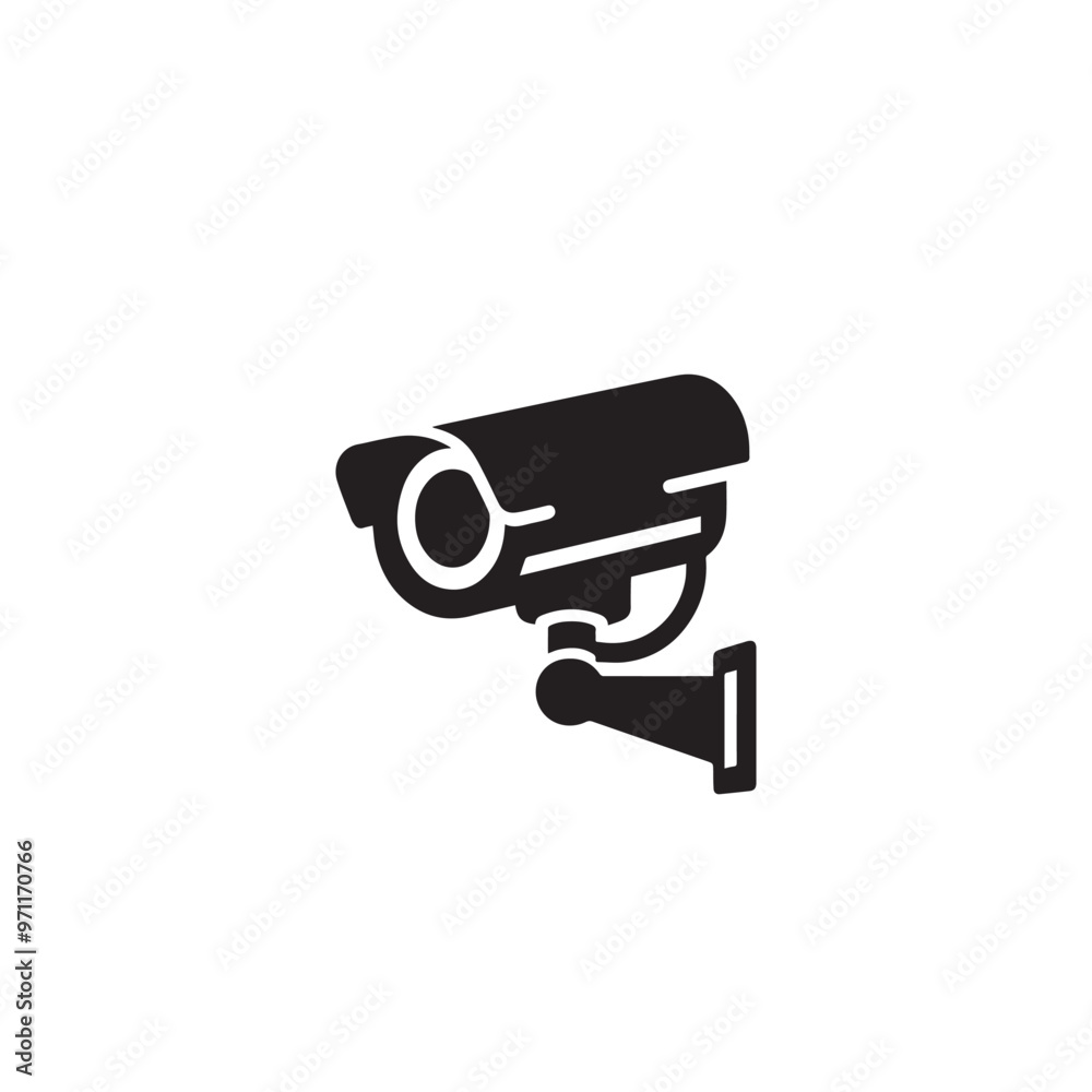 CC tv camera silhouette. CC camera logo, icon vector design isolated on white backgorund. CC tv camera silhouette. CC camera logo, icon vector design isolated on white backgorund.