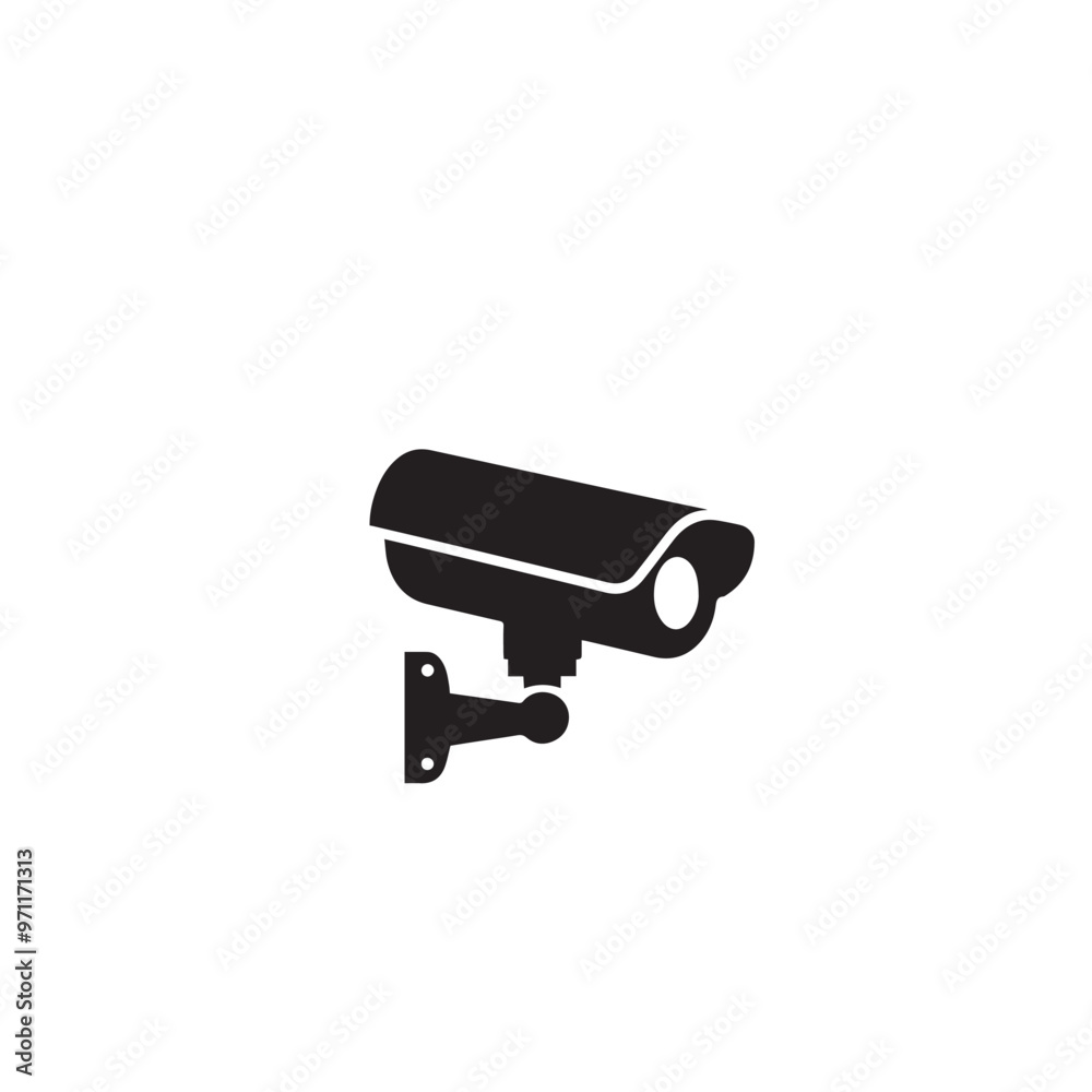 CC tv camera silhouette. CC camera logo, icon vector design isolated on white backgorund. CC tv camera silhouette. CC camera logo, icon vector design isolated on white backgorund.